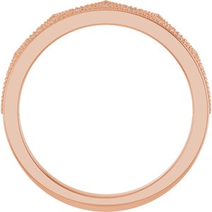 14K Rose Gold 1/10 CTW Natural Diamond Crown Ring