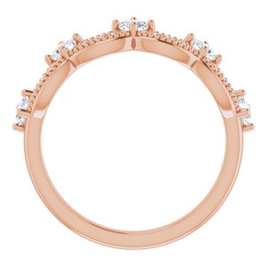 14K Rose Gold 1/2 CTW Natural Diamond Crown Ring