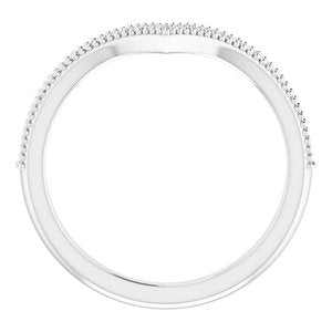 Accented Stackable V Ring