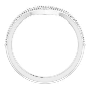 Accented Stackable V Ring