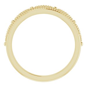 14K Yellow Gold .04 CTW Natural Diamond Crown Ring