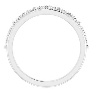 Sterling Silver .04 CTW Natural Diamond Crown Ring