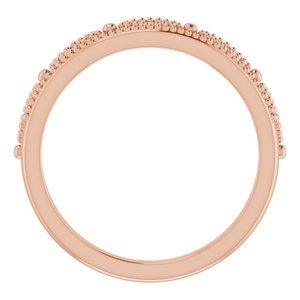 14K Rose Gold .04 CTW Natural Diamond Crown Ring