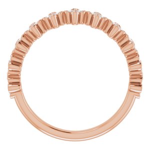14K Rose Gold 1/6 CTW Natural Diamond Stackable Clover Ring