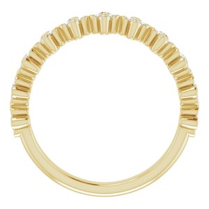 14K Yellow Gold 1/6 CTW Natural Diamond Stackable Clover Ring