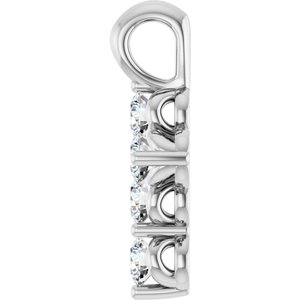 Platinum 1/6 CTW Natural Diamond Cross Pendant