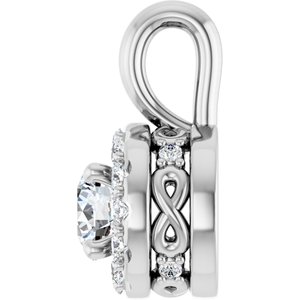 Platinum 3/8 CTW Natural Diamond Pendant