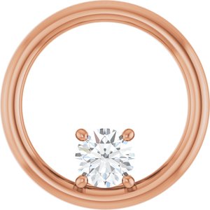 10K Rose Gold  4.8 mm Round Pendant Mounting