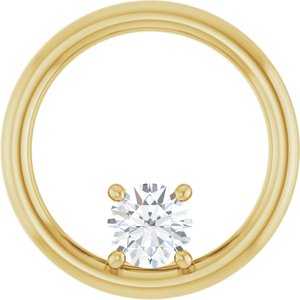 14K Yellow Gold  4.8 mm Round Pendant Mounting