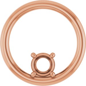 18K Rose Gold  4.8 mm Round Pendant Mounting – image 2