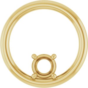 18K Yellow Gold  4.8 mm Round Pendant Mounting – image 2