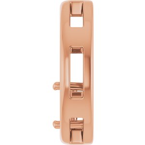 10K Rose Gold  4 mm Square Pendant Mounting – image 6