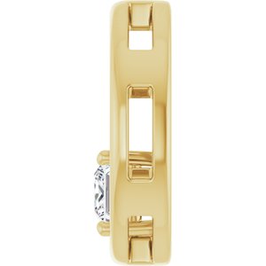 10K Yellow Gold  4 mm Square Pendant Mounting – image 5