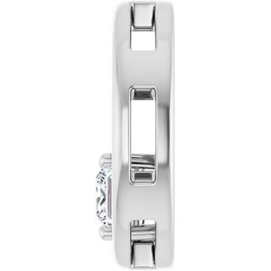 14K X1 White Gold  4 mm Square Pendant Mounting – image 5