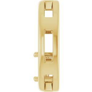 18K Yellow Gold  4 mm Square Pendant Mounting – image 6