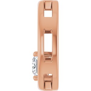 10K Rose Gold  4 mm Square Pendant Mounting – image 5