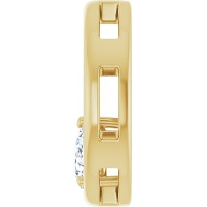 18K Yellow Gold  5x3 mm Pear Pendant Mounting – image 5