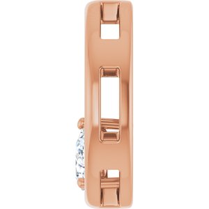 18K Rose Gold  5x3 mm Pear Pendant Mounting – image 5