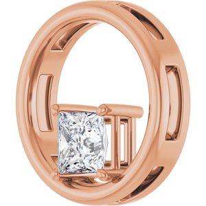 10K Rose Gold  5 mm Square Pendant Mounting – image 3