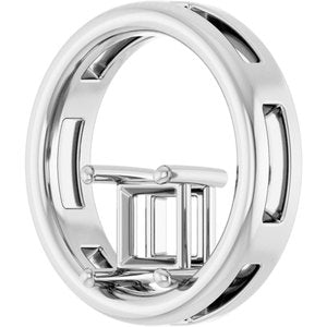 Continuum Sterling Silver  5 mm Square Pendant Mounting – image 4