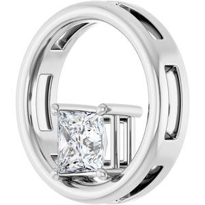 Platinum  5 mm Square Pendant Mounting – image 3