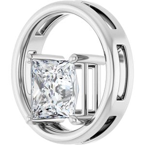 Continuum Sterling Silver  7.5 mm Square Pendant Mounting – image 3