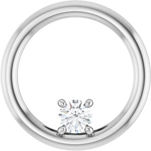 Sterling Silver  3.4 mm Round Pendant Mounting