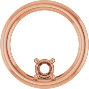 14K Rose Gold  3.4 mm Round Pendant Mounting – image 2