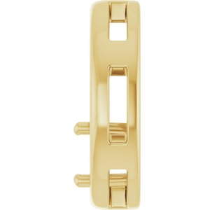 14K Yellow Gold  5.5 mm Round Pendant Mounting – image 6