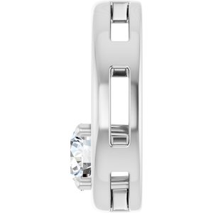 10K White Gold  5.5 mm Round Pendant Mounting – image 5