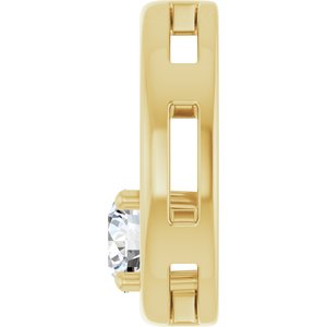 18K Yellow Gold  5.5 mm Round Pendant Mounting – image 5