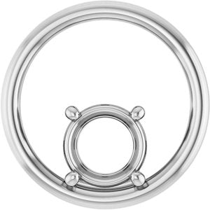 Platinum  7.4 mm Round Pendant Mounting – image 2