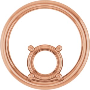 14K Rose Gold  7.4 mm Round Pendant Mounting – image 2
