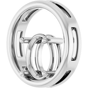18K White Gold  10x8 mm Oval Pendant Mounting – image 4