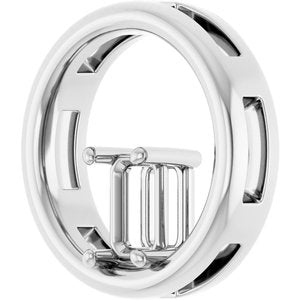 Continuum Sterling Silver  6x4 mm Emerald Pendant Mounting – image 4