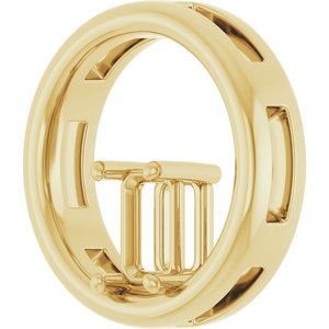 10K Yellow Gold  6x4 mm Emerald Pendant Mounting – image 4
