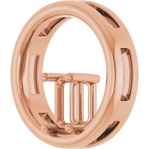 14K Rose Gold  6x4 mm Emerald Pendant Mounting – image 4