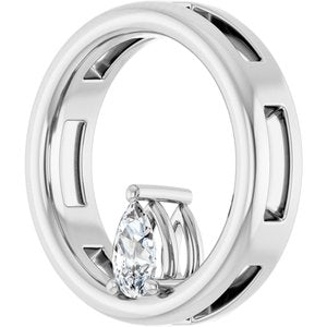 Platinum  5x3 mm Pear Pendant Mounting – image 3