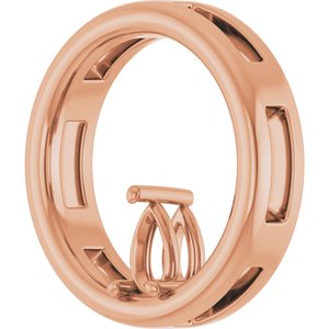 18K Rose Gold  5x3 mm Pear Pendant Mounting – image 4
