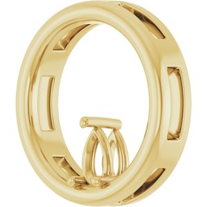 18K Yellow Gold  5x3 mm Pear Pendant Mounting – image 4