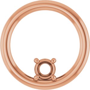 18K Rose Gold  3.75 mm Round Pendant Mounting – image 2