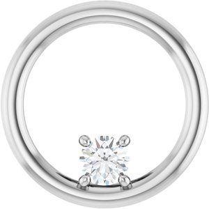 Platinum  3.75 mm Round Pendant Mounting