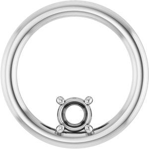 Sterling Silver  3.75 mm Round Pendant Mounting – image 2