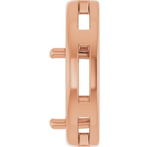 14K Rose Gold  10x8 mm Emerald Pendant Mounting – image 6