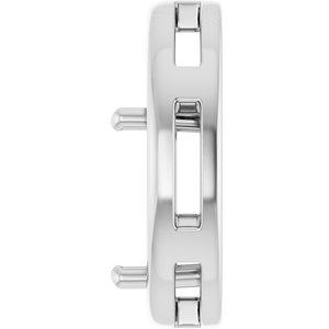 Platinum  10x8 mm Emerald Pendant Mounting – image 6