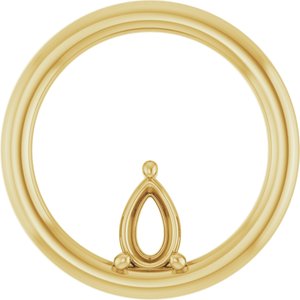 10K Yellow Gold  5.5x3.5 mm Pear Pendant Mounting – image 2