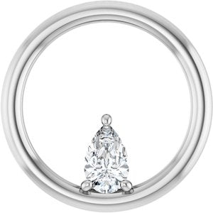 Continuum Sterling Silver  5.5x3.5 mm Pear Pendant Mounting