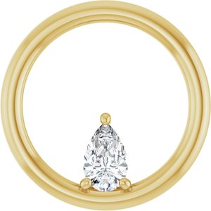 10K Yellow Gold  5.5x3.5 mm Pear Pendant Mounting