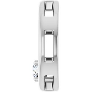 18K White Gold  3.5 mm Round Pendant Mounting – image 5