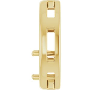 10K Yellow Gold  6 mm Round Pendant Mounting – image 6